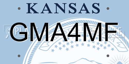 GMA4MF Kansas License Plate