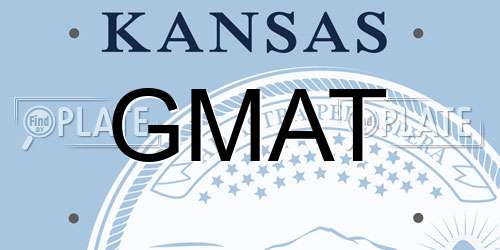 GMAT Kansas License Plate