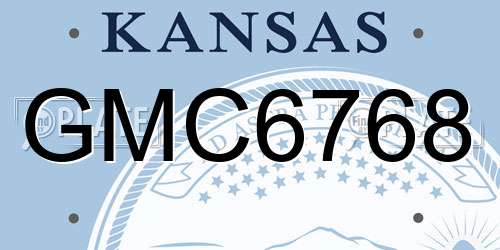 GMC6768 Kansas License Plate