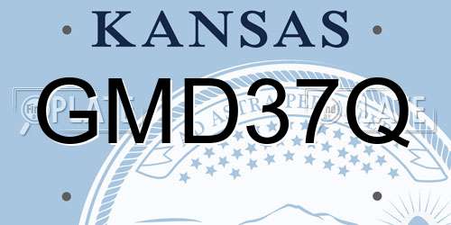 GMD37Q Kansas License Plate