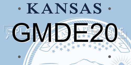 GMDE20 Kansas License Plate