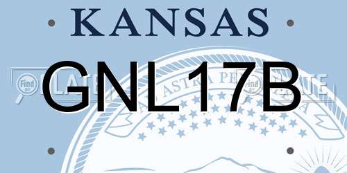 GNL17B Kansas License Plate