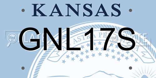 GNL17S Kansas License Plate