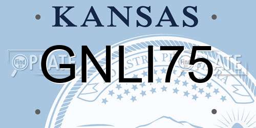 GNLI75 Kansas License Plate