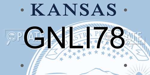 GNLI78 Kansas License Plate
