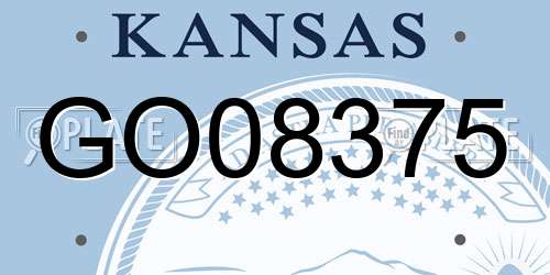 GO08375 Kansas License Plate