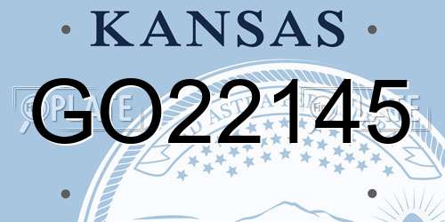 GO22145 Kansas License Plate
