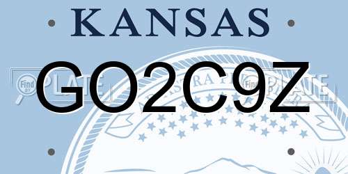 GO2C9Z Kansas License Plate