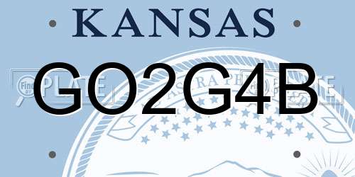GO2G4B Kansas License Plate
