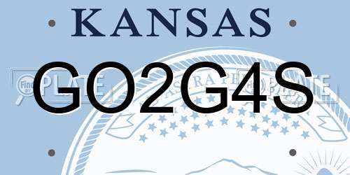 GO2G4S Kansas License Plate