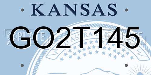 GO2T145 Kansas License Plate