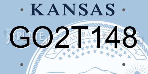 GO2T148 Kansas License Plate