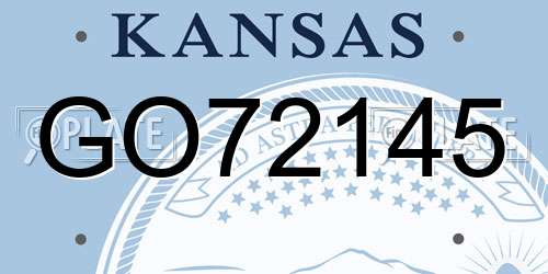 GO72145 Kansas License Plate