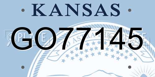 GO77145 Kansas License Plate