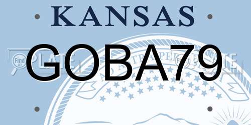 GOBA79 Kansas License Plate