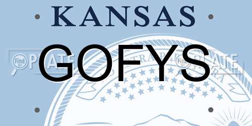 GOFYS Kansas License Plate
