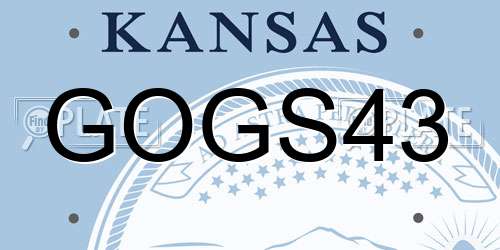 GOGS43 Kansas License Plate