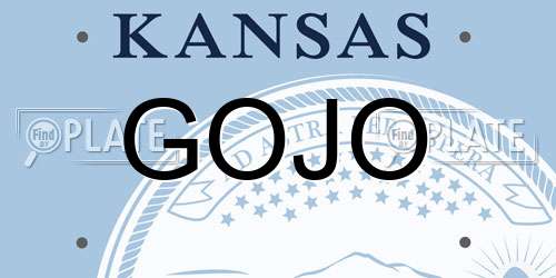 GOJO Kansas License Plate