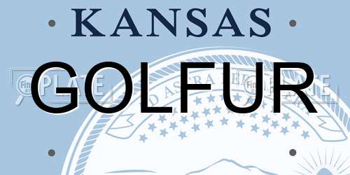 GOLFUR Kansas License Plate