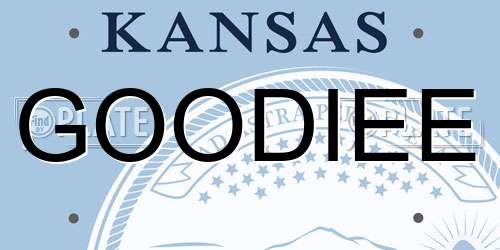 GOODIEE Kansas License Plate