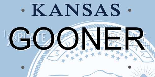 GOONER Kansas License Plate