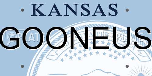 GOONEUS Kansas License Plate