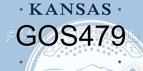 GOS479 Kansas License Plate