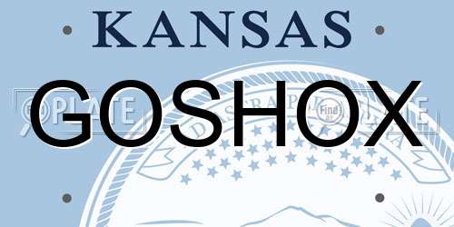 GOSHOX Kansas License Plate