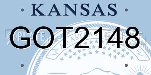 GOT2148 Kansas License Plate