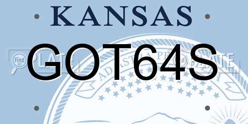 GOT64S Kansas License Plate