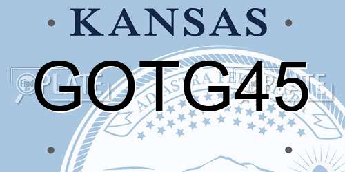 GOTG45 Kansas License Plate
