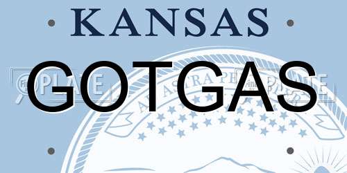 GOTGAS Kansas License Plate