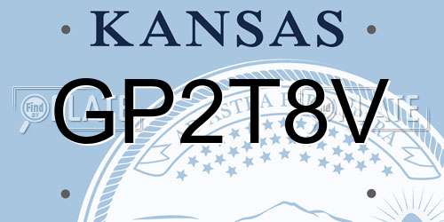 GP2T8V Kansas License Plate