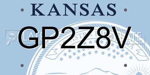 GP2Z8V Kansas License Plate