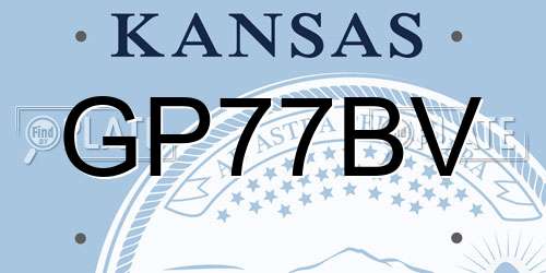 GP77BV Kansas License Plate