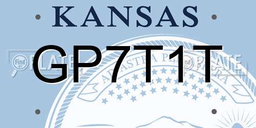 GP7T1T Kansas License Plate