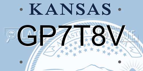 GP7T8V Kansas License Plate