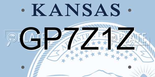 GP7Z1Z Kansas License Plate