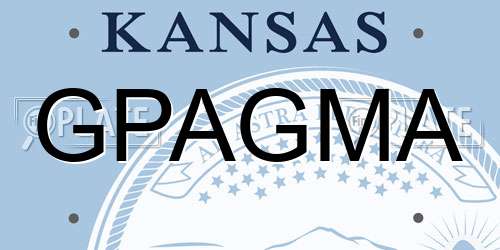 GPAGMA Kansas License Plate
