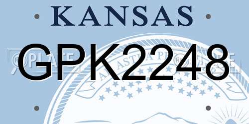 GPK2248 Kansas License Plate