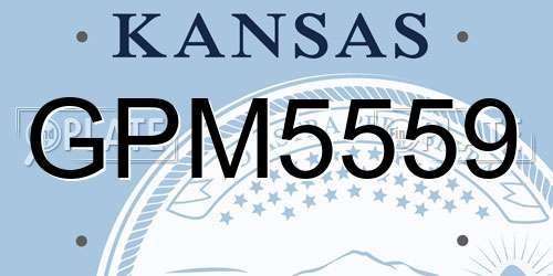 GPM5559 Kansas License Plate