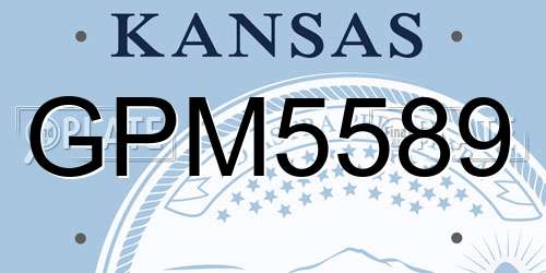 GPM5589 Kansas License Plate