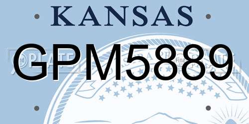 GPM5889 Kansas License Plate