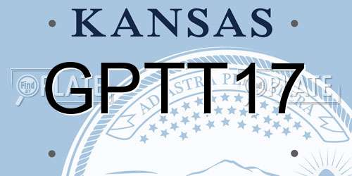 GPTT17 Kansas License Plate