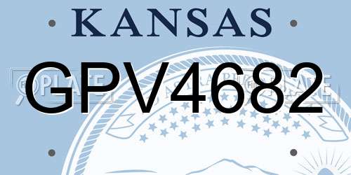 GPV4682 Kansas License Plate