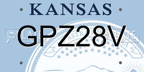 GPZ28V Kansas License Plate