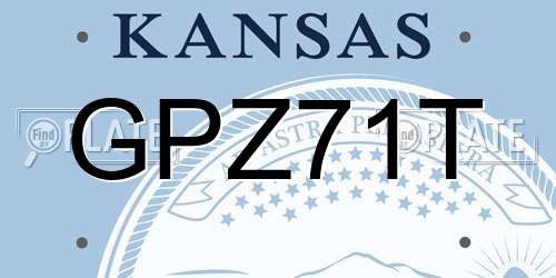 GPZ71T Kansas License Plate