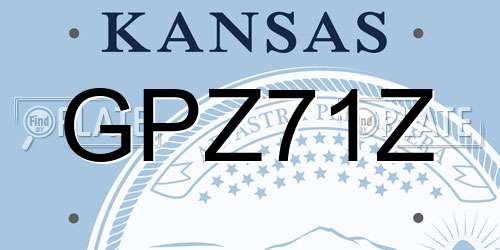 GPZ71Z Kansas License Plate