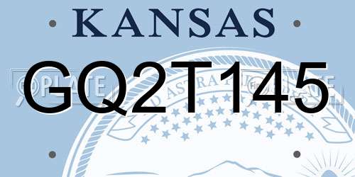 GQ2T145 Kansas License Plate