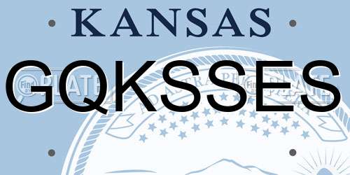 GQKSSES Kansas License Plate